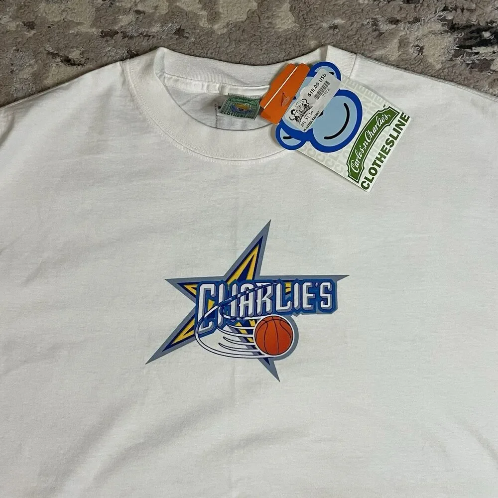 Vintage Carlos Charlies Basketball Shirt Sz XXL Aruba Party Bar Beach Beer NWT